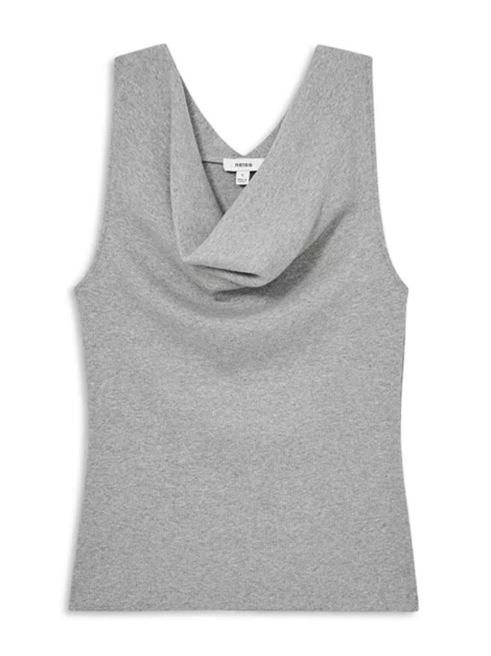 Reiss Lyra Rib Cowl Neck Top
